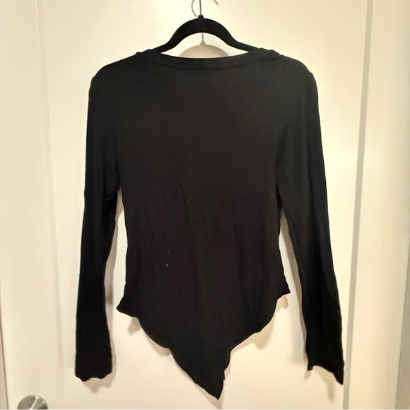 Mangopop Black Long Sleeve V-Neck Bodysuit – Women’s Size L - Picture 4 of 4